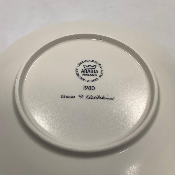 Arabia Finland Christmas plate 1980