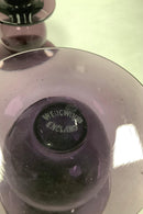 Wedgewood Kunstglas Moderne Vase og Par lysestager i Violet