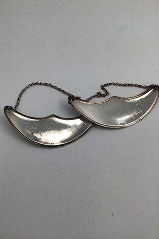 Dansk Sølv Flaskeskilte (2) Malurt / Røllike