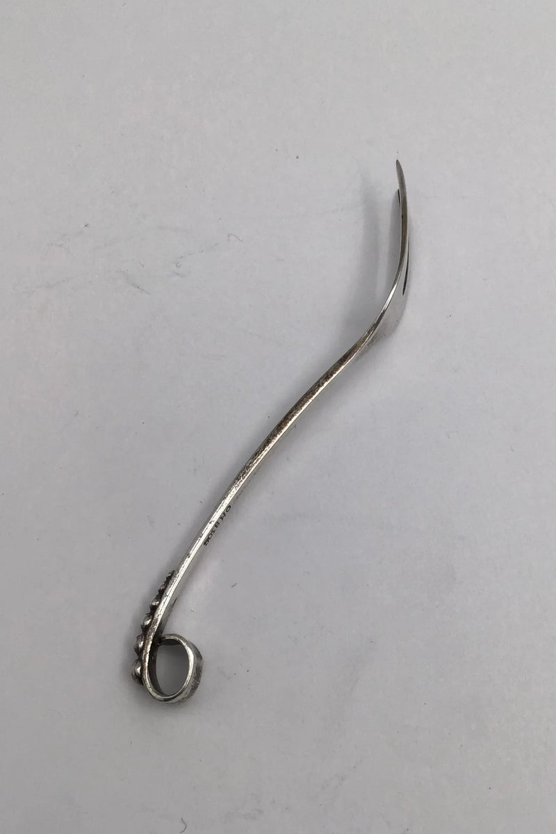 Dansk Sølv Ornamental Pålægsgaffel