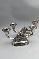 David Andersen Silver Two-armed Candlesticks (2) (1888-1925)