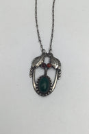 Georg Jensen Silver Necklace No. 4 (Multi colored) (1915-1930)