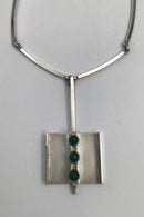 Niels Erik From Sterling Sølv Moderne Halskæde med Vedhæng