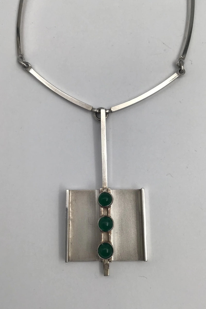 Niels Erik From Sterling Sølv Moderne Halskæde med Vedhæng