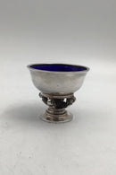 Georg Jensen Sterling Sølv Konge Saltkar No. 741 (Blå emalje)