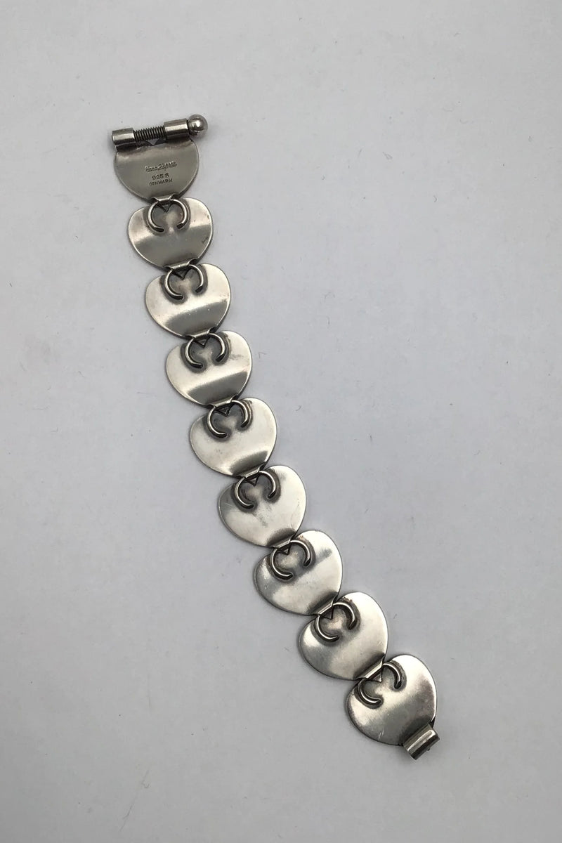 Hans Hansen Sterling Sølv Hjerte Armlænke