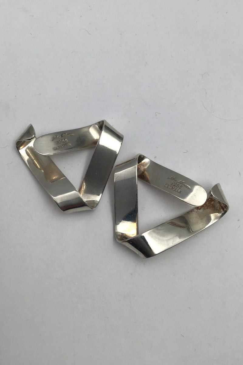 Hans Hansen Sterling Sølv "Øreringe"