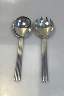 Georg Jensen Sterling Sølv Bernadotte Stort Servingsske og Gaffel No 111 og 112  Måler 24cm / 9.45 in.