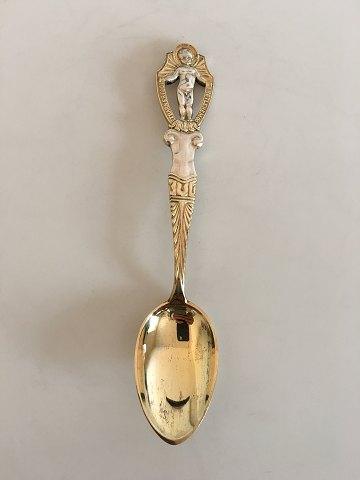 A. Michelsen 1911 Weihnachtslöffel Teilweise vergoldetes Silber