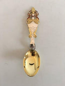 A. Michelsen 1921 Juleske  Forgyldt Sterling Sølv med Emalje.