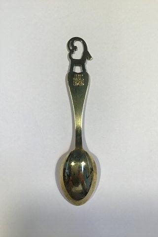 A. Michelsen 1948 Weihnachtslöffel Vergoldetes Sterlingsilber mit Emaille