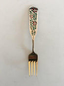 A. Michelsen 1955 Julegaffel Forgyldt Sterling Sølv med Emalje