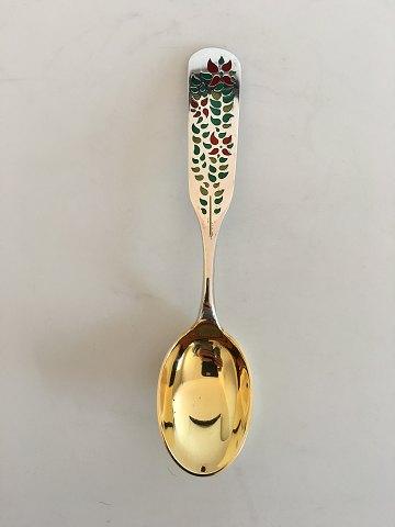 A. Michelsen 1955 Juleske Forgyldt Sterling Sølv med Emalje