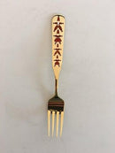 A. Michelsen Christmas Fork 1957 In Gilded Sterling Silver with Enamel