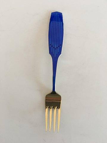 A. Michelsen 1961 Julegaffel  Forgyldt Sterling Sølv med Emalje