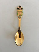 A. Michelsen 1982 Juleske Forgyldt Sterling Sølv med emalje