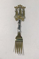 A. Michelsen Julegaffel 1915. Forgyldt Sterling Sølv.