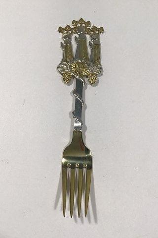 A. Michelsen Julegaffel 1915. Forgyldt Sterling Sølv.