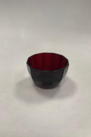 Rubinrote Glas-Zuckerdose Dänisch