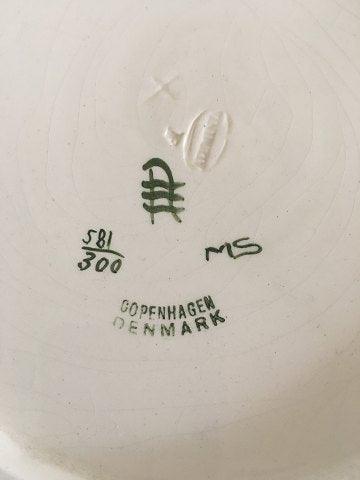 Aluminia Fajance Fad / Skål No 581/300 med Fasan motiv