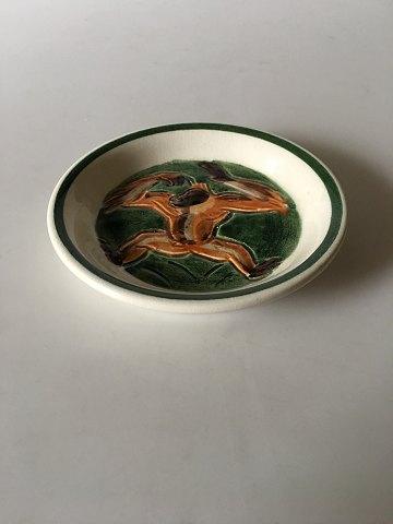 Aluminia lille skål signeret af Knud Kyhn