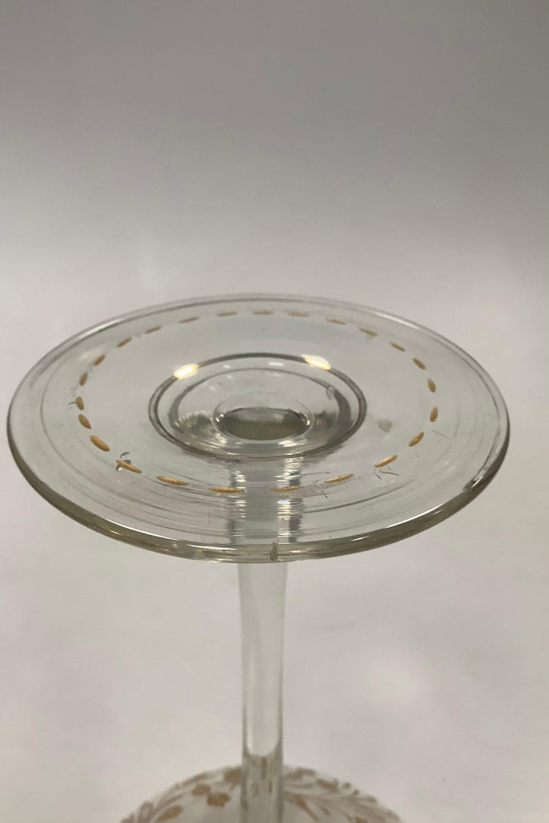 Antik Glas opsats med guld dekoration