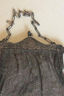 Antik Sølv aftentaske i sølvringe