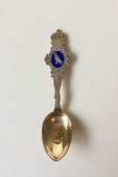 Anton Michelsen Commemorative Spoon In Gilded Sterling Silver Icelandic Falcon, 1907