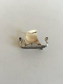 Anton Michelsen Sterling Silver Brooch Viking Ship
