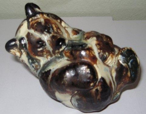 Arne Ingdam Bjørne Unge figur i lækker glasur