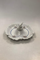 Bing og Grøndahl kabaretfad med roser og blå dekoration