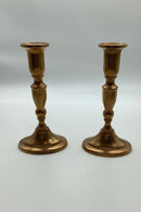 Par lysestager i messing Danmark c. 1950