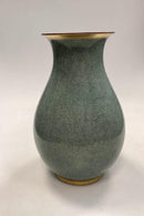 Royal Copenhagen Crackle Vase in Green No. 457 / 2547