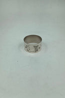 Dansk Sølv Servietring med Blomster motiv