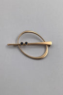 Bent Gabrielsen 14K  Guld Broche No 788 (Safir)