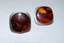 Bent Knudsen Sterling Silver Cuff Links with Ambor No 35