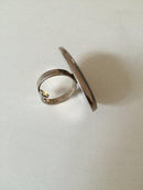 Bent Knudsen Sterling Silver ring with light stone No 204