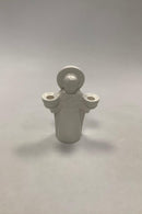 Aluminia Hvid Juleengel Lysestage No. 2283