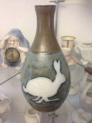 Bing & Grondahl Art Nouveau Unique Vase by Achton Friis with Rabbits