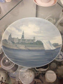 Bing & Grondahl Art nouveau Wall Plate with Kronborg, painted by Amalie Schou No 4033/357-20