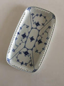 Bing & Grondahl Blue Painted Blue Fluted Oblong Coffee Tray No 364.6 with Lace Border