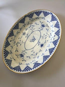 Bing & Grøndahl Dickens Sommerfugl med Guld Ovalt Serveringsfad