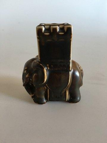 Bing & Grondahl Elefant mit Howdah-Figur Nr. 2128 aus Steingut