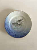 Bing & Grøndahl Måge med Guld Fiske Frokost Tallerken &26/12 Brasen