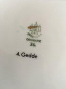 Bing & Grøndahl Måge med Guld Fiske Frokost Tallerken  No 26/4 Gedde