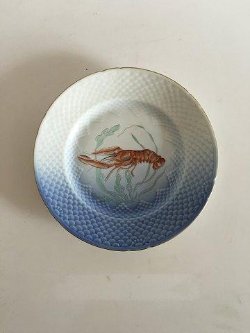 Bing & Grondahl Möwe mit Goldfisch Mittagsteller Nr. 26/5 Hummer