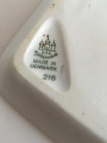 Bing & Grøndahl Måge med Guld Lille Aflang Bakke No 216 eller 363