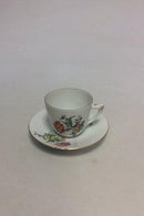 Bing & Grondahl Saxon Flower, White Coffee Cup and saucer 102