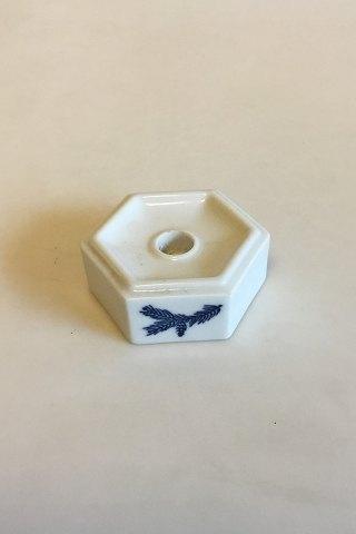 Bing & Grondahl Sechseckiger Kerzenständer/Kerzenhalter mit Fichtenzweig