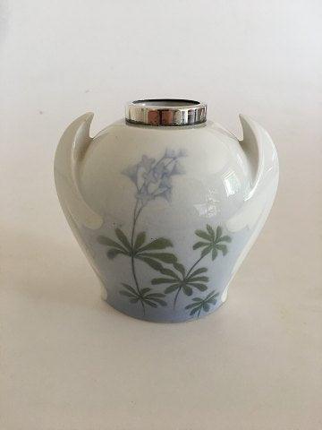 Bing og Grøndahl Art Nouveau Vase med Sølv top